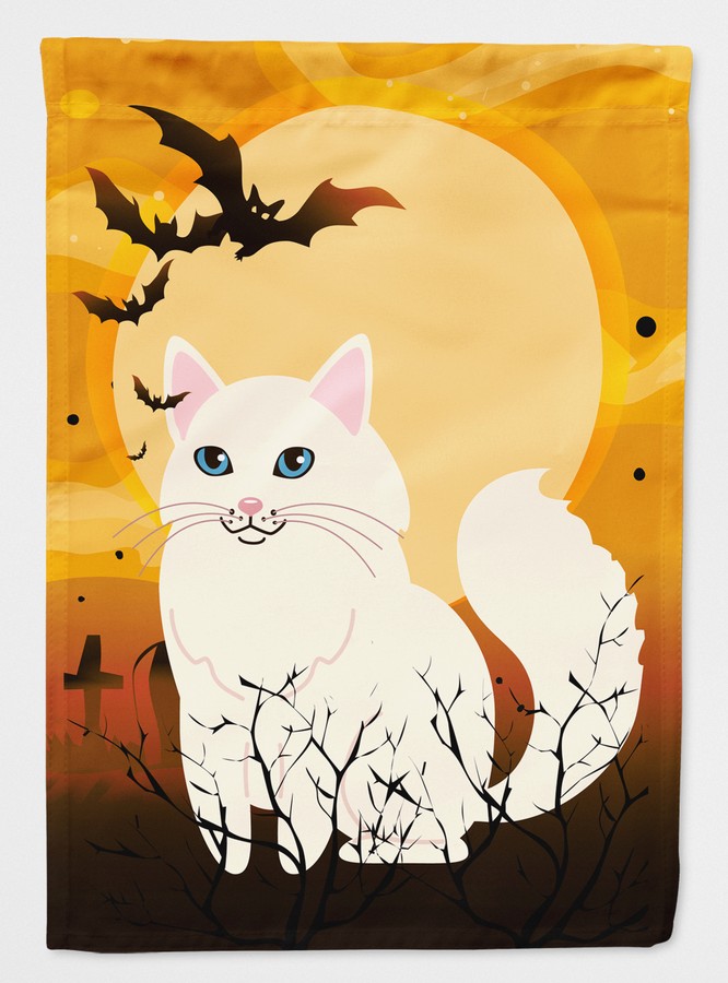 Halloween Turkish Angora Cat Flag Garden Size