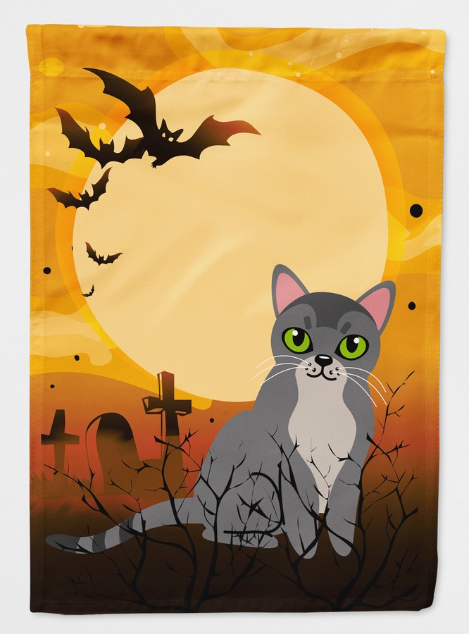 Halloween Asian Cat Flag Garden Size