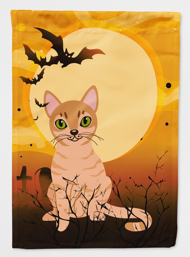 Halloween Australian Mist Cat Flag Garden Size