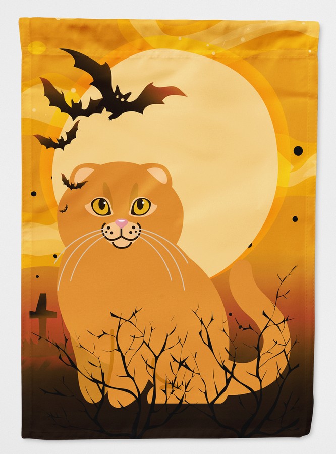 Halloween Scottish Fold Cat Flag Garden Size