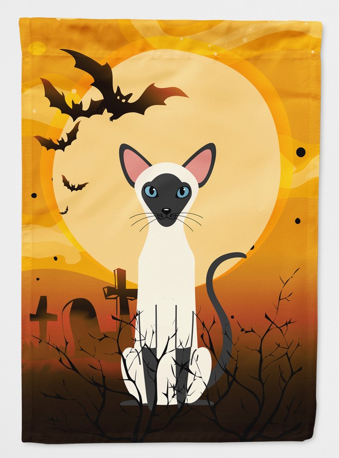 Halloween Siamese Cat Flag Garden Size