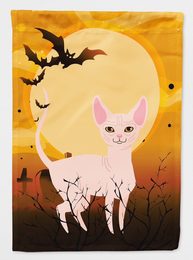 Halloween Sphynx Cat Flag Garden Size