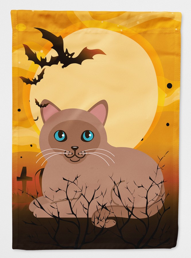 BB4458GF Halloween Tonkinese Cat Flag Garden Size