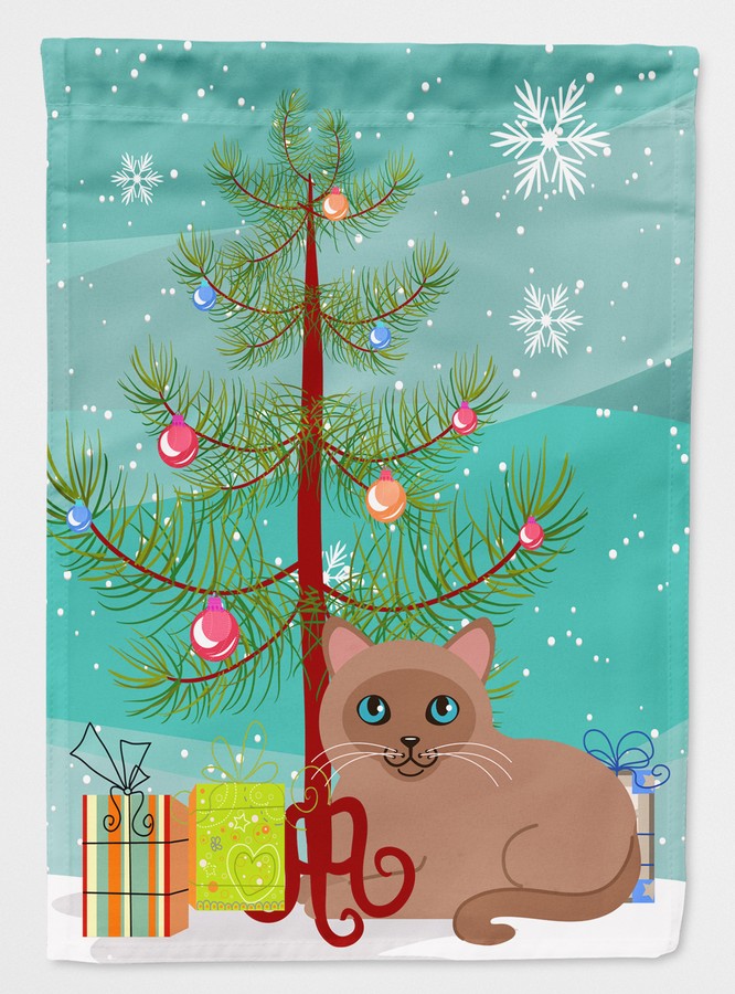 Tonkinese Cat Merry Christmas Tree Flag Canvas House Size