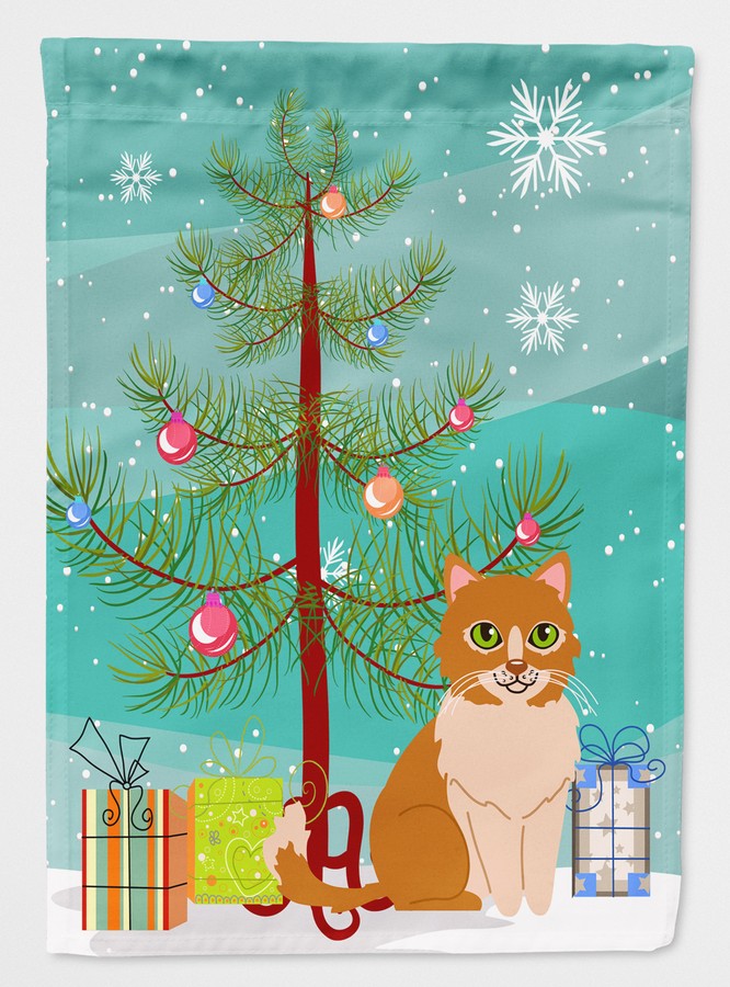 Merry Christmas Tree Ural Rex Cat Flag Canvas House Size
