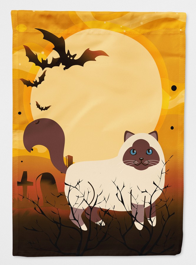 Halloween Birman Cat Flag Canvas House Size