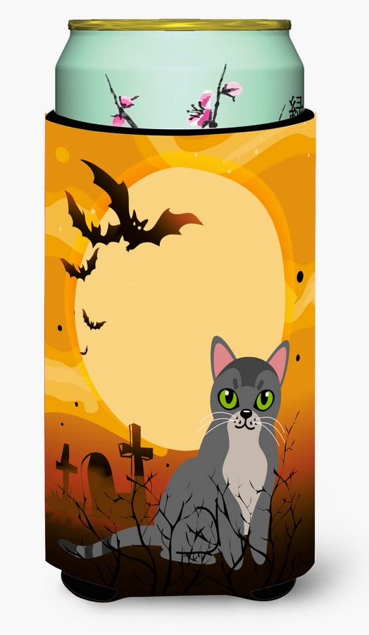 Halloween Asian Cat Tall Boy Beverage Insulator Hugger