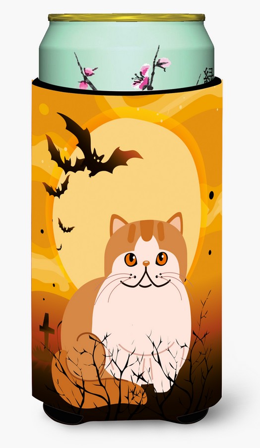 Halloween Exotic Shorthair Cat Tall Boy Beverage Insulator Hugger