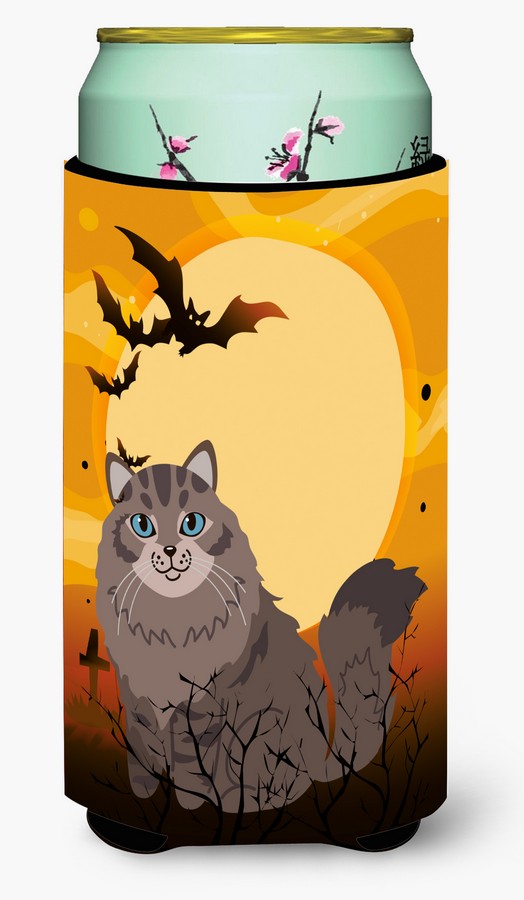 Halloween Siberian Cat Tall Boy Beverage Insulator Hugger