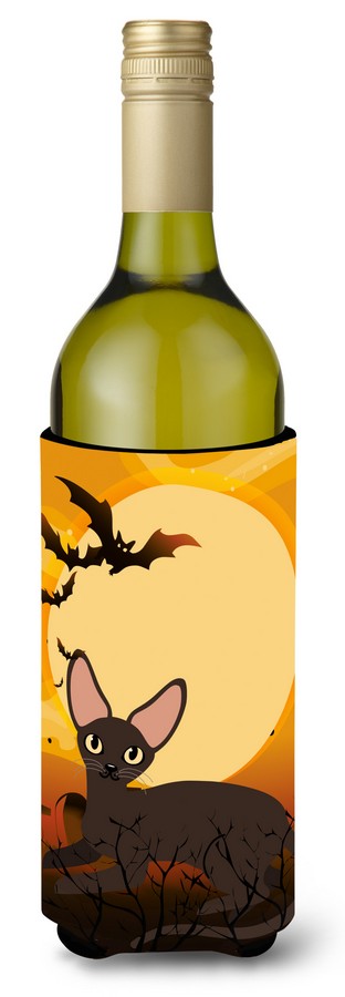 Halloween Peterbald Cat Wine Bottle Beverge Insulator Hugger
