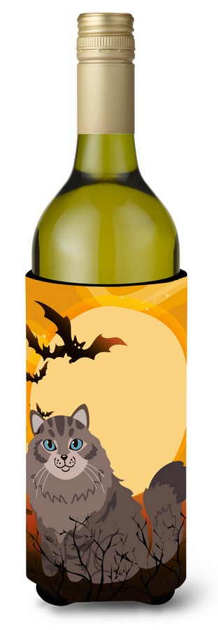 Halloween Siberian Cat Wine Bottle Beverge Insulator Hugger