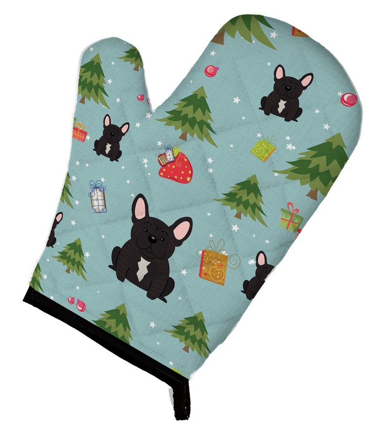 Picture of Carolines Treasures BB4669OVMT Christmas French Bulldog Brindle Oven Mitt