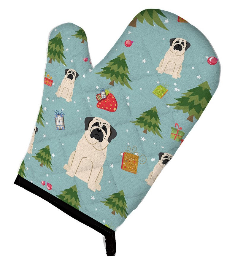 Picture of Carolines Treasures BB4677OVMT Christmas Mastiff White Oven Mitt