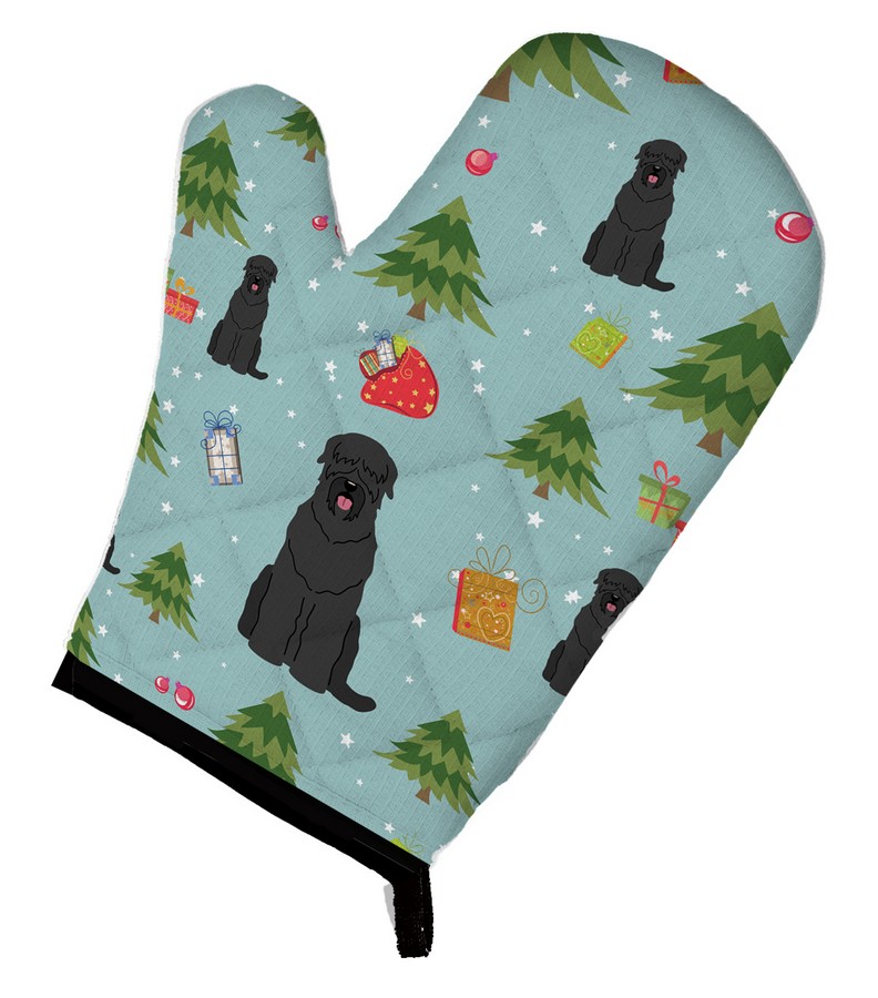 Picture of Carolines Treasures BB4686OVMT Christmas Black Russian Terrier Oven Mitt