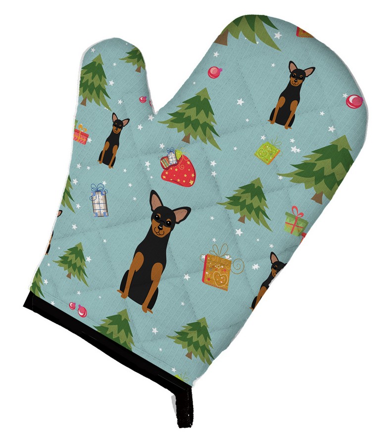 Picture of Carolines Treasures BB4688OVMT Christmas Manchester Terrier Oven Mitt