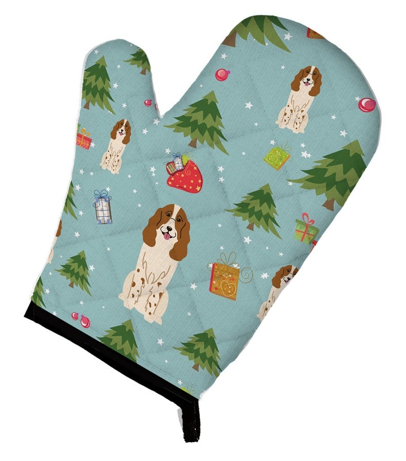Picture of Carolines Treasures BB4691OVMT Christmas Russian Spaniel Oven Mitt