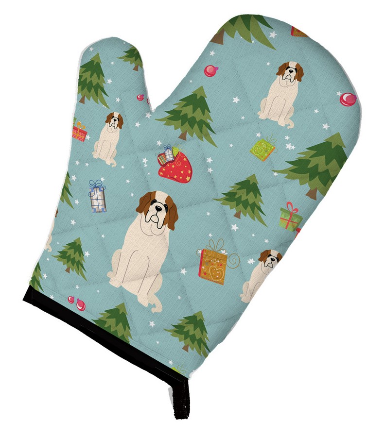 Picture of Carolines Treasures BB4695OVMT Christmas Saint Bernard Oven Mitt
