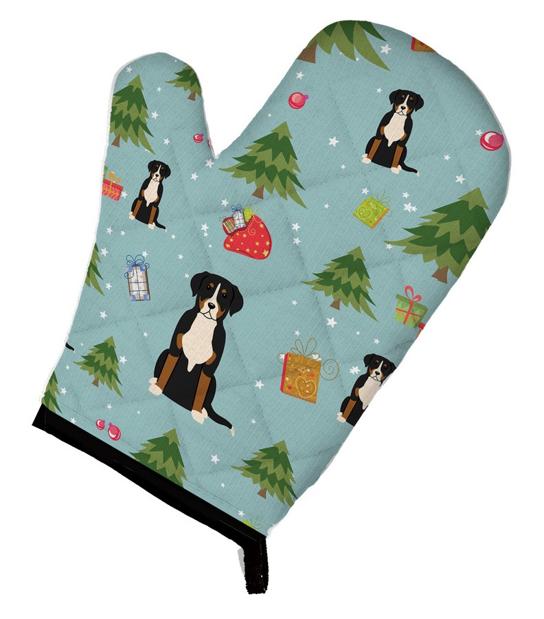 Picture of Carolines Treasures BB4697OVMT Christmas Greater Swiss Mountain Dog Oven Mitt