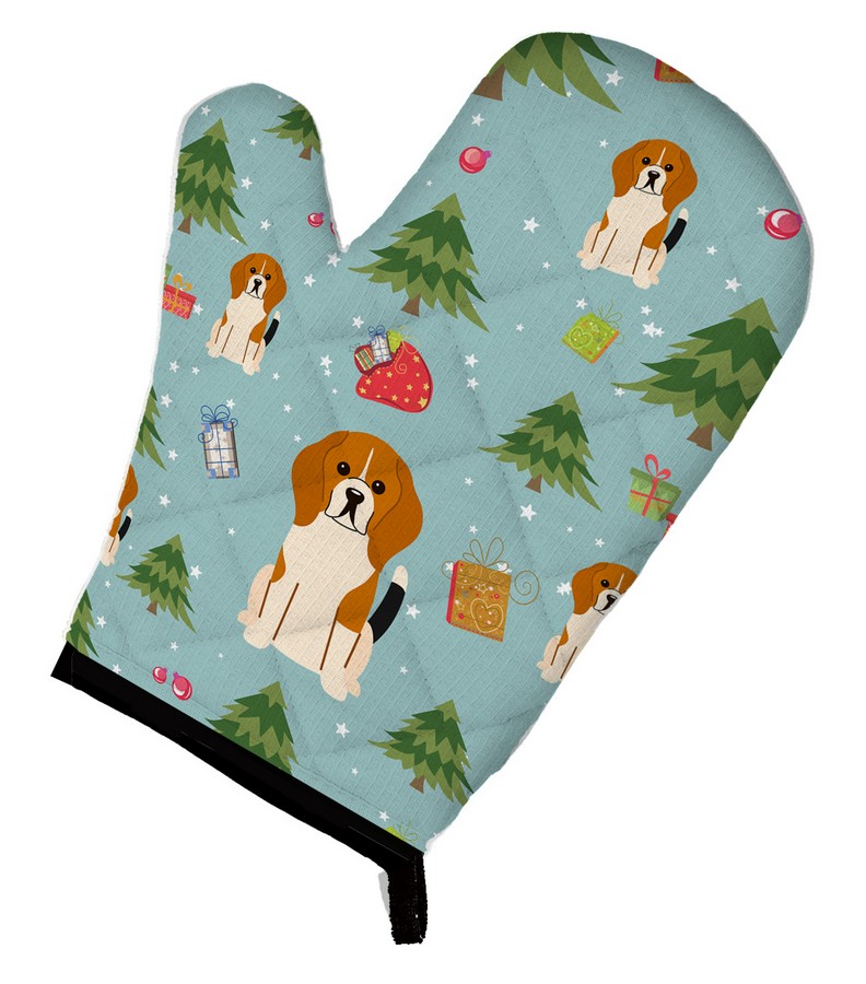 Picture of Carolines Treasures BB4700OVMT Christmas Beagle Tricolor Oven Mitt