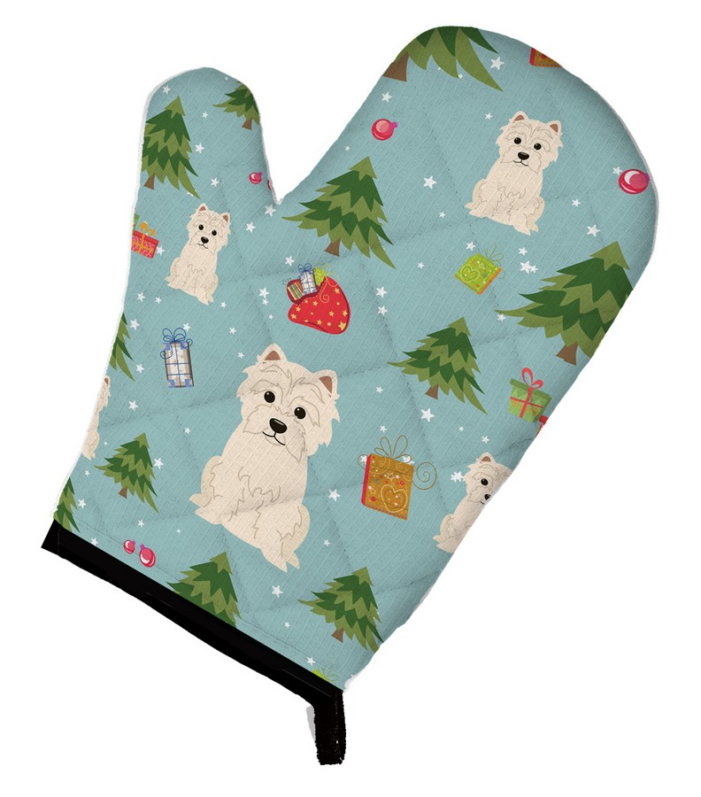 Picture of Carolines Treasures BB4702OVMT Christmas Westie Oven Mitt