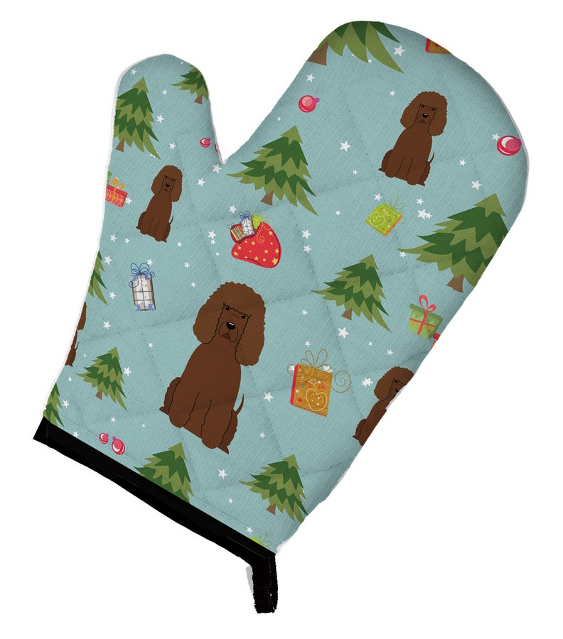 Picture of Carolines Treasures BB4723OVMT Christmas Irish Water Spaniel Oven Mitt
