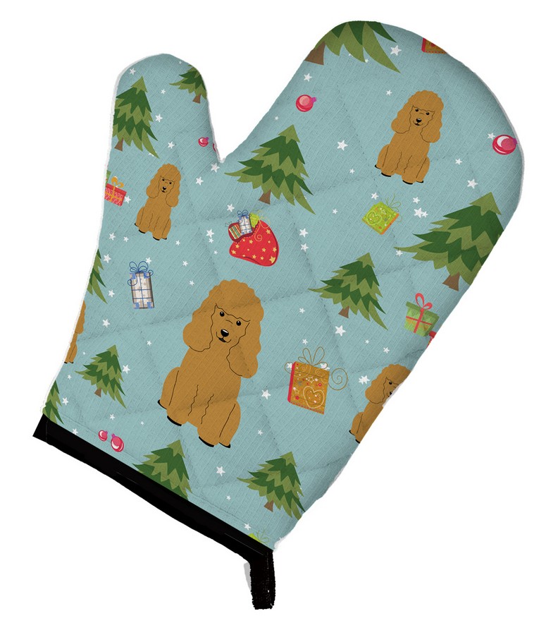 Picture of Carolines Treasures BB4729OVMT Christmas Poodle Tan Oven Mitt