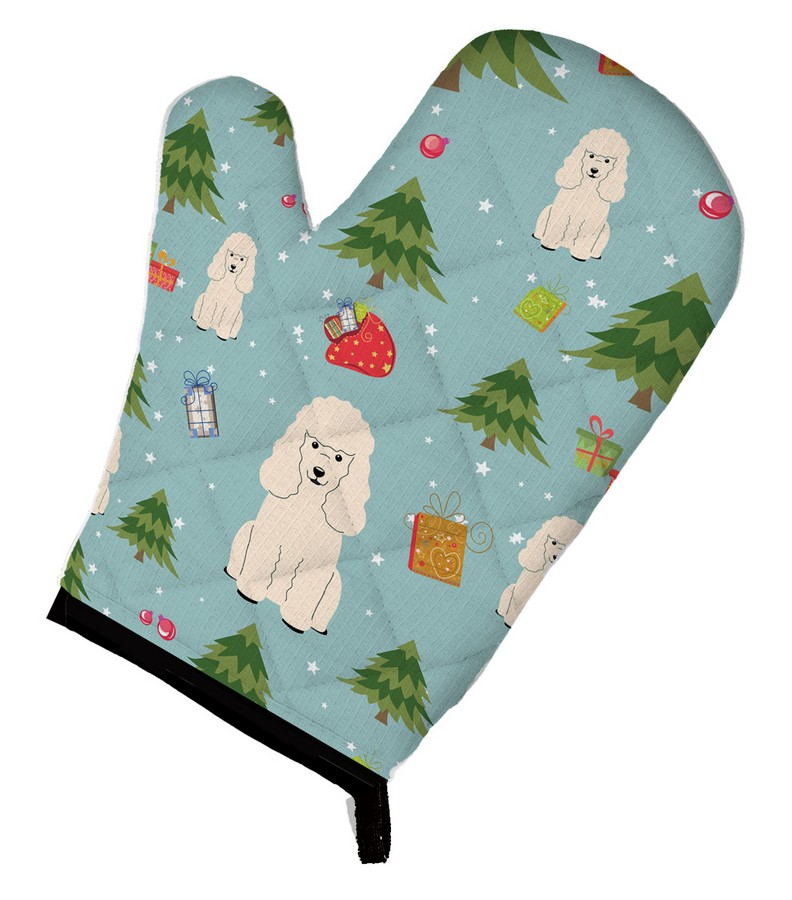 Picture of Carolines Treasures BB4730OVMT Christmas Poodle White Oven Mitt