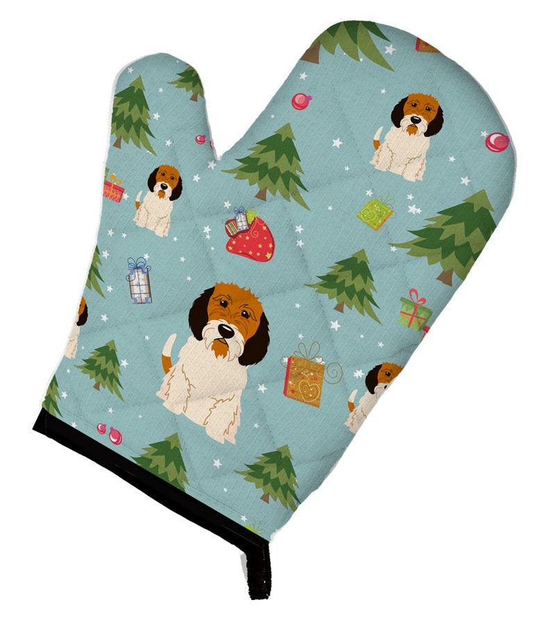 Picture of Carolines Treasures BB4739OVMT Christmas Petit Basset Griffon Veenden Oven Mitt