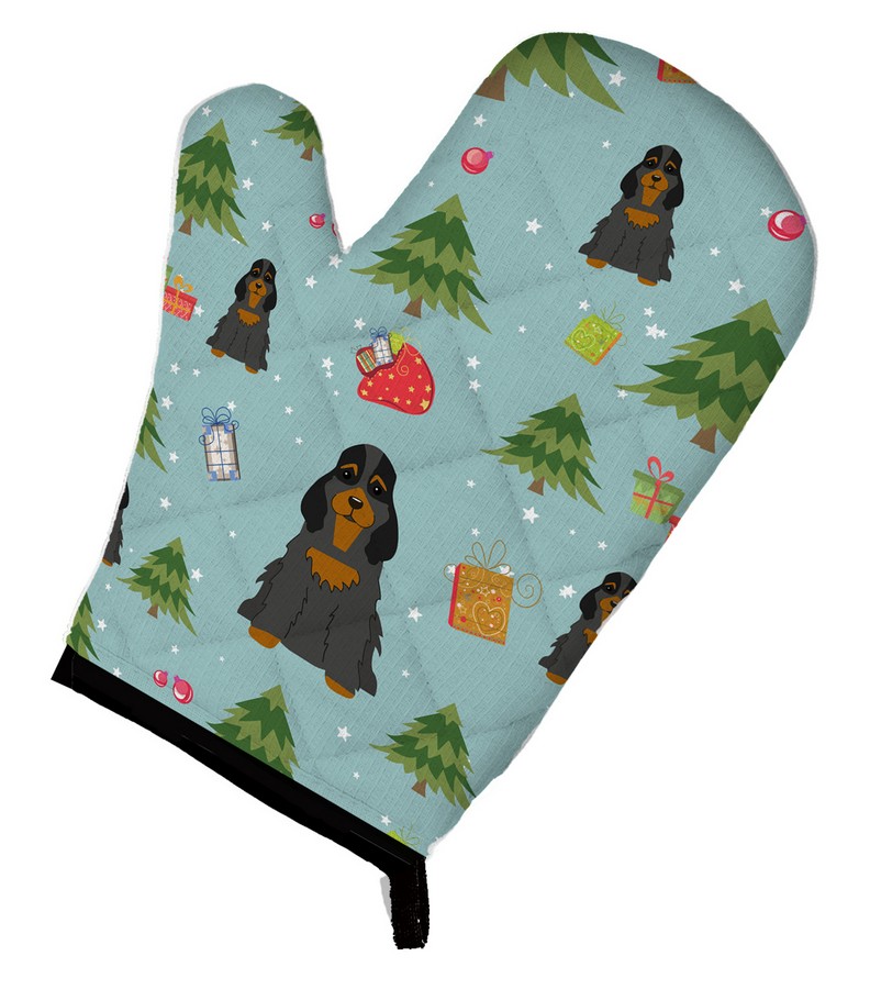 Picture of Carolines Treasures BB4753OVMT Christmas Cocker Spaniel Black & Tan Oven Mitt