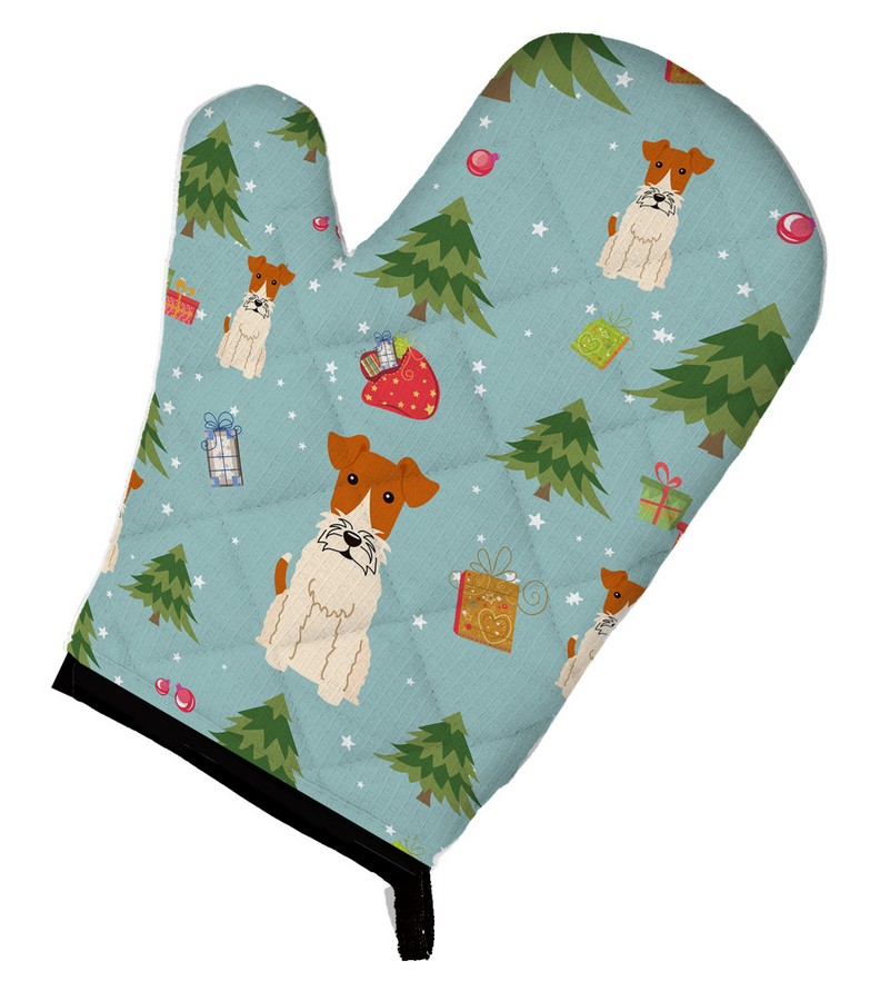 Picture of Carolines Treasures BB4761OVMT Christmas Wire Fox Terrier Oven Mitt