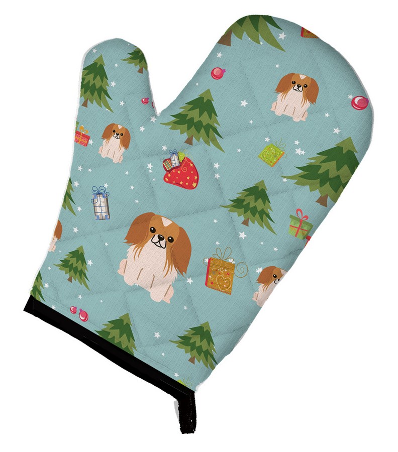 Picture of Carolines Treasures BB4763OVMT Christmas Pekingnese Red & White Oven Mitt