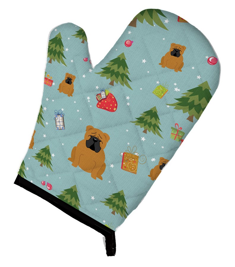 Picture of Carolines Treasures BB4782OVMT Christmas English Bulldog Red Oven Mitt