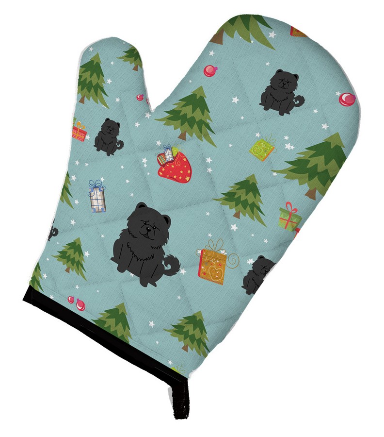 Picture of Carolines Treasures BB4803OVMT Christmas Chow Chow Black Oven Mitt
