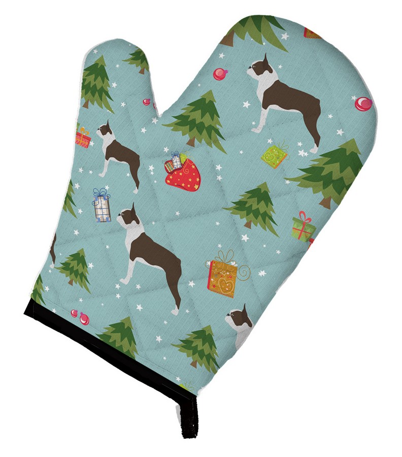 Picture of Carolines Treasures BB4868OVMT Christmas Boston Terrier Oven Mitt