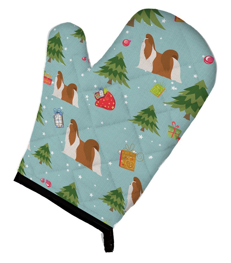 Picture of Carolines Treasures BB4870OVMT Christmas Shih Tzu Oven Mitt