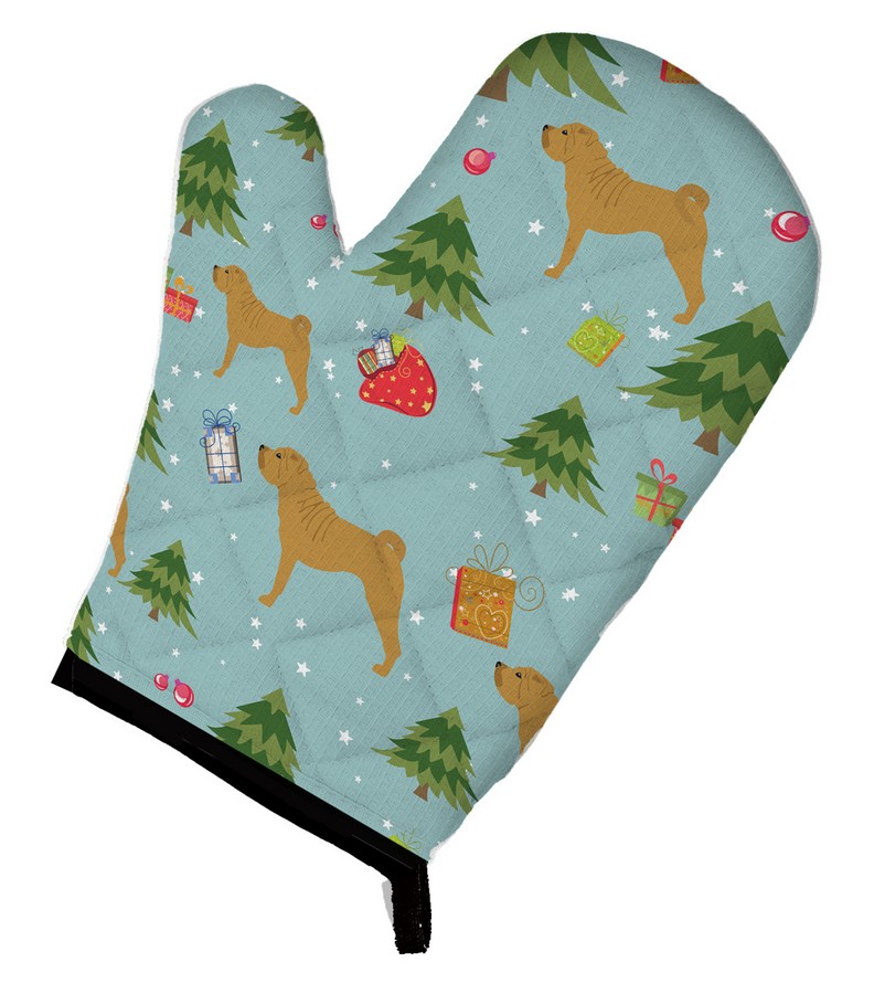 Picture of Carolines Treasures BB4876OVMT Christmas Shar Pei Oven Mitt