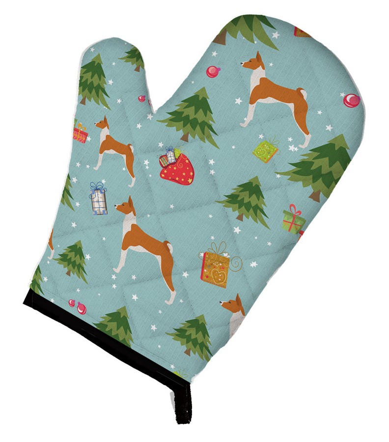 Picture of Carolines Treasures BB4898OVMT Christmas Basenji Oven Mitt