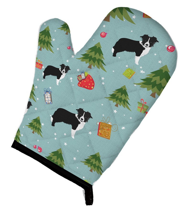 Picture of Carolines Treasures BB4913OVMT Christmas Border Collie Oven Mitt