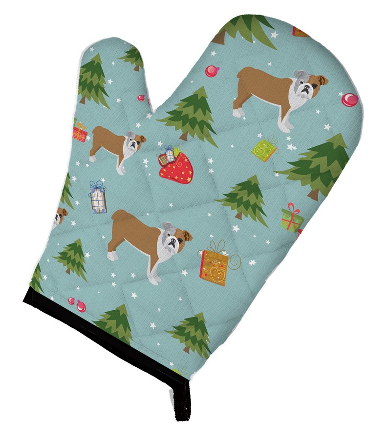 Picture of Carolines Treasures BB4917OVMT Christmas English Bulldog Oven Mitt