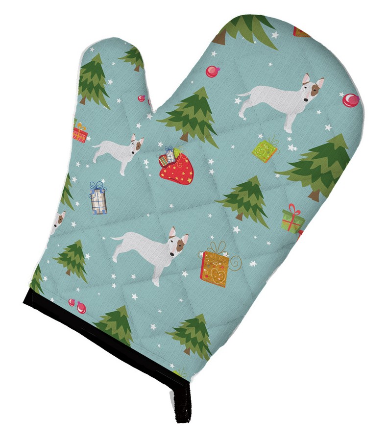 Picture of Carolines Treasures BB4919OVMT Christmas Bull Terrier Oven Mitt
