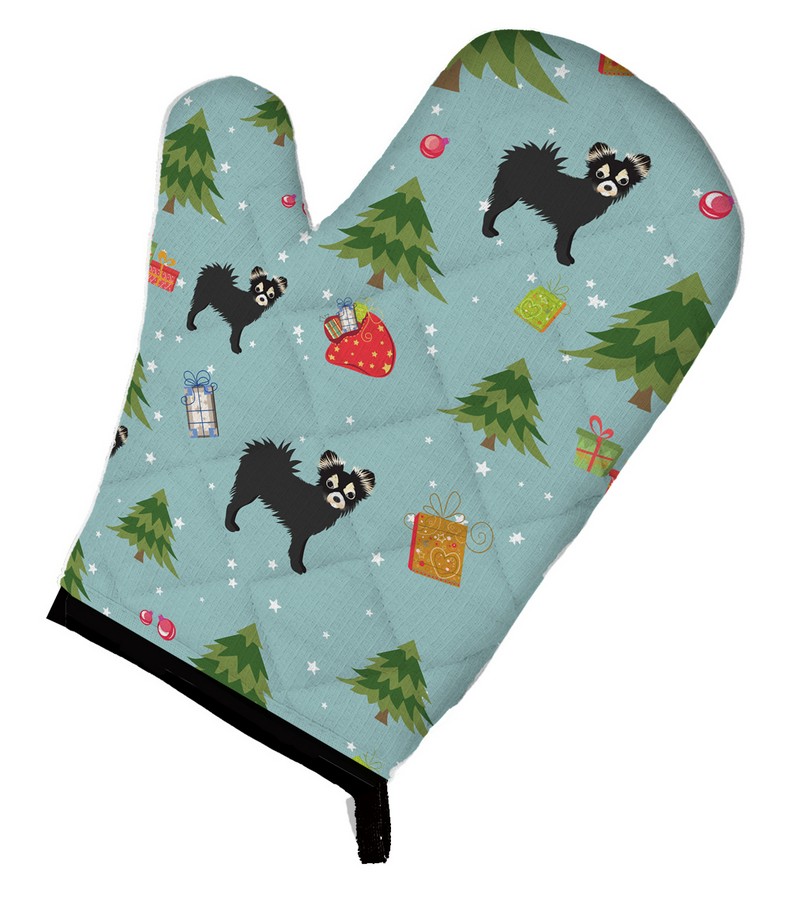 Picture of Carolines Treasures BB4922OVMT Christmas Longhair Black Chihuahua Oven Mitt