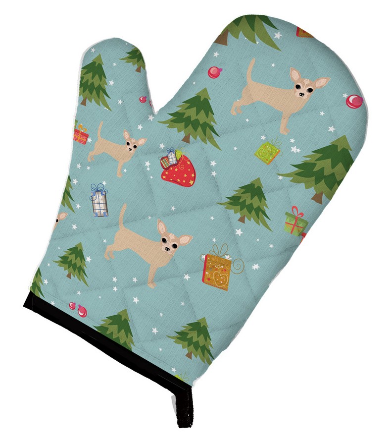 Picture of Carolines Treasures BB4936OVMT Christmas Tan Chihuahua Oven Mitt