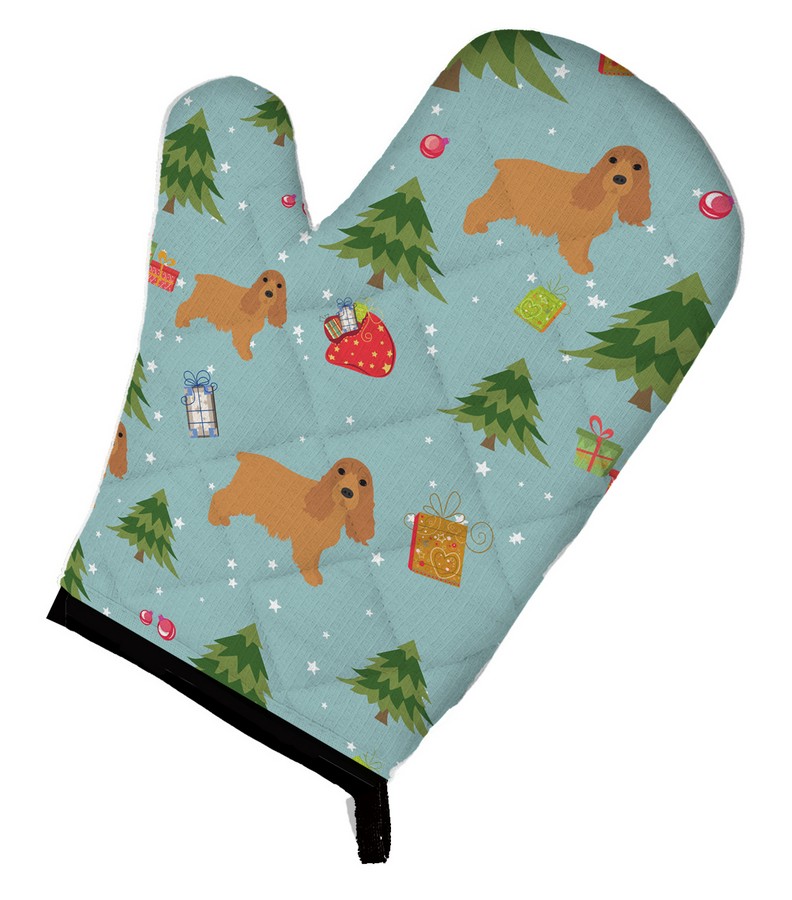 Picture of Carolines Treasures BB4938OVMT Christmas Cocker Spaniel Oven Mitt