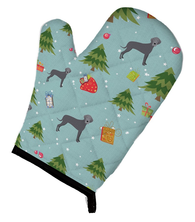 Picture of Carolines Treasures BB4949OVMT Christmas Blue & Natural Great Dane Oven Mitt