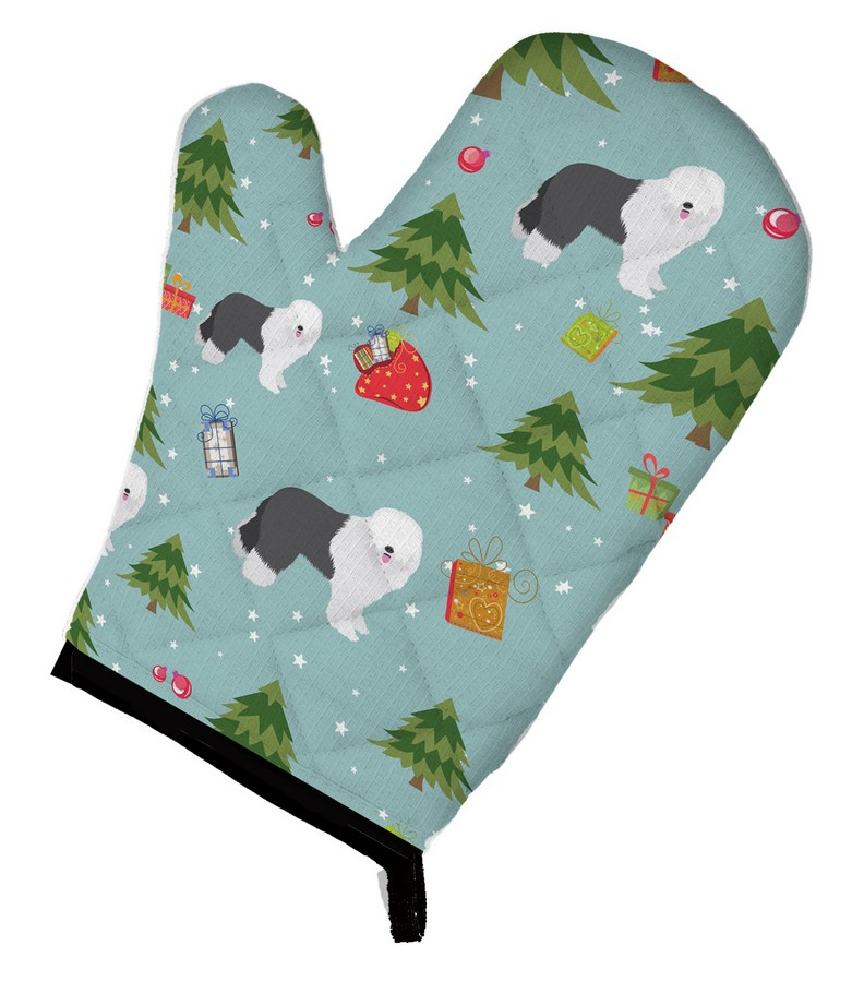 Picture of Carolines Treasures BB4969OVMT Christmas Old English Sheepdog Oven Mitt
