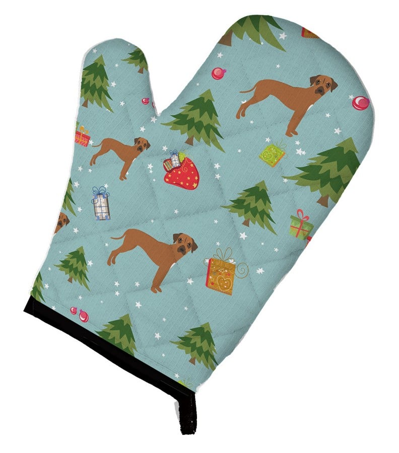 Picture of Carolines Treasures BB4976OVMT Christmas RhoDesian Ridgeback Oven Mitt