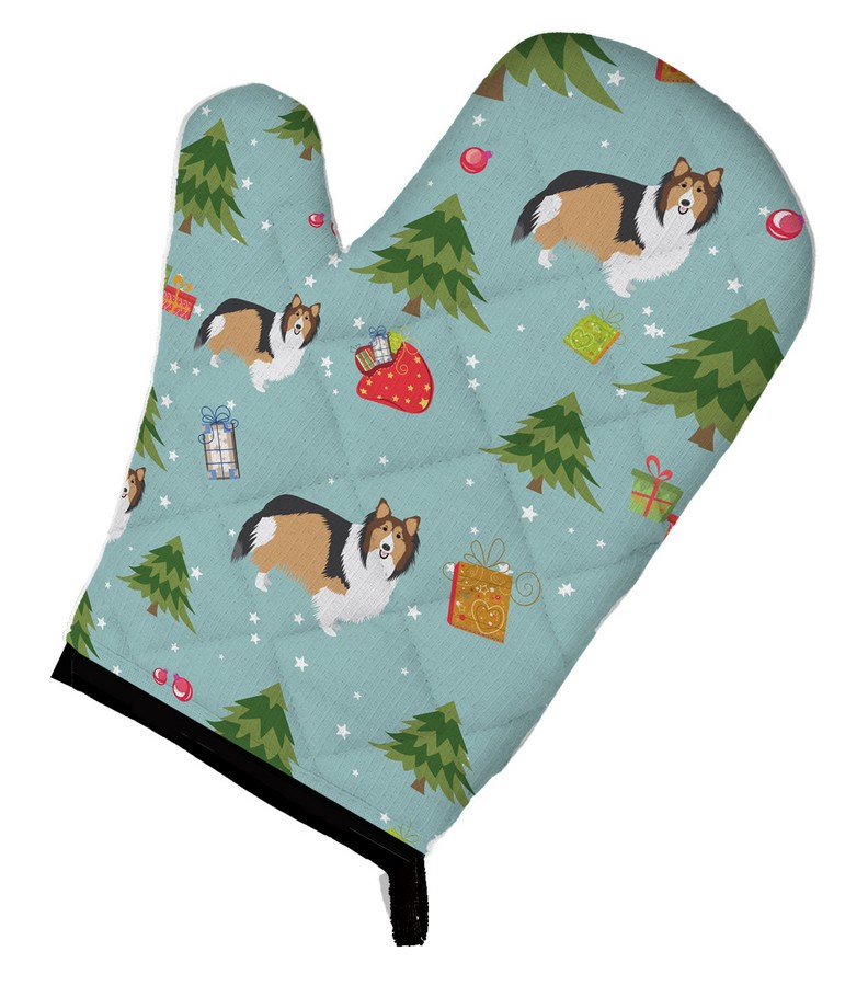 Picture of Carolines Treasures BB4980OVMT Christmas Sheltie Shetland Sheepdog Oven Mitt
