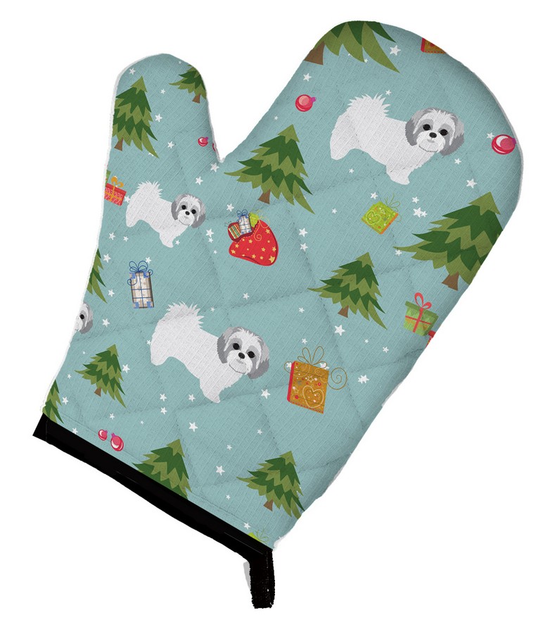 Picture of Carolines Treasures BB4981OVMT Christmas Shih Tzu Oven Mitt
