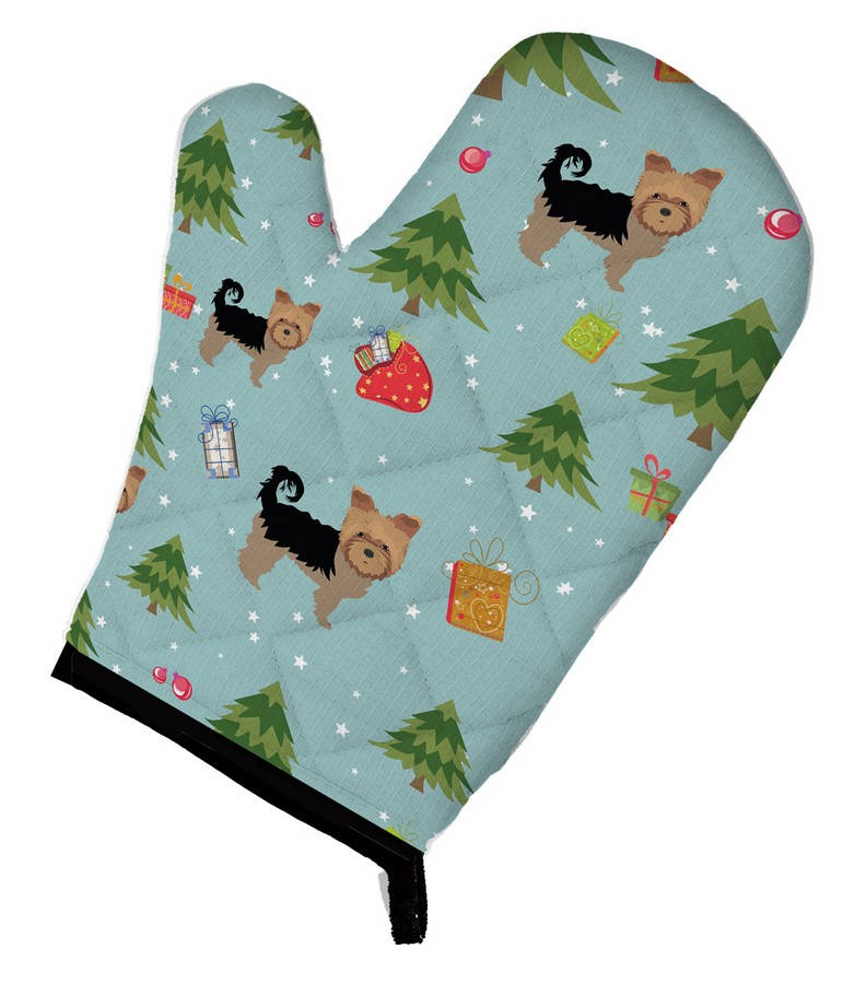 Picture of Carolines Treasures BB4990OVMT Christmas Yorkshire Terrier Oven Mitt