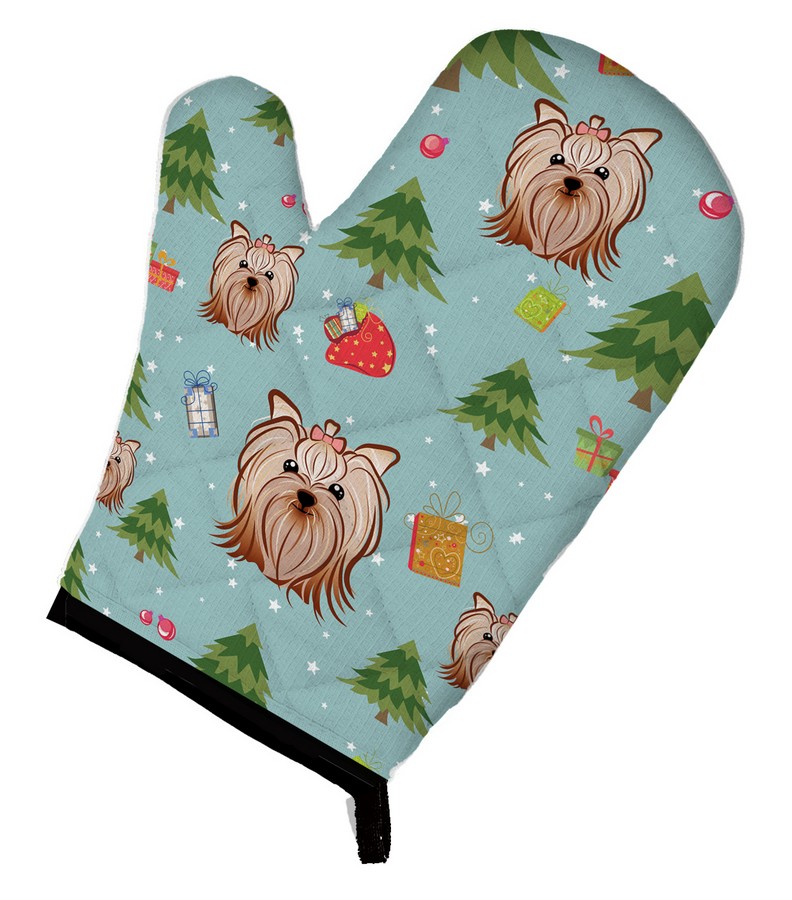 Picture of Carolines Treasures BB4993OVMT Christmas Yorkie Yorkishire Terrier Oven Mitt